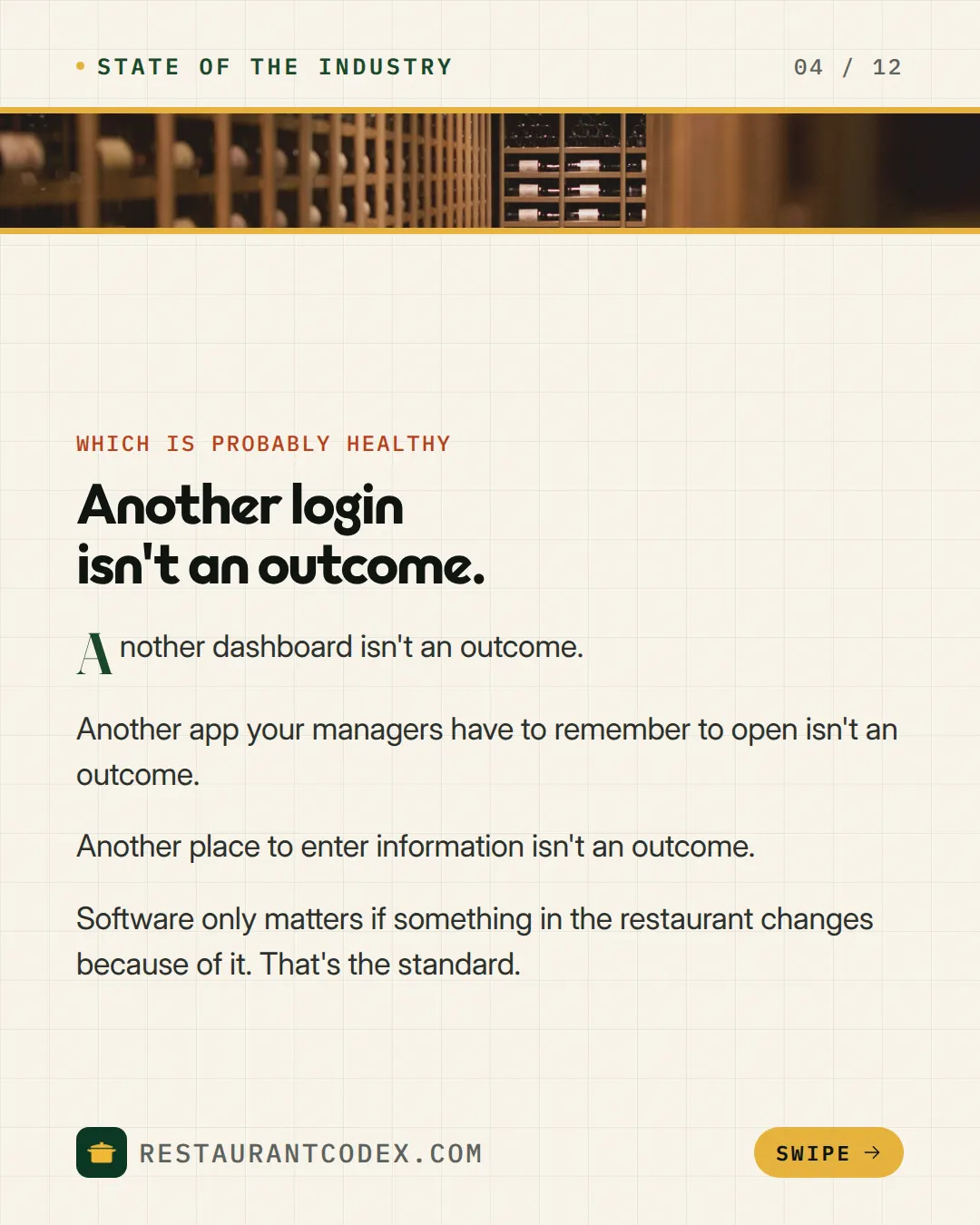Another login isn't an outcome.