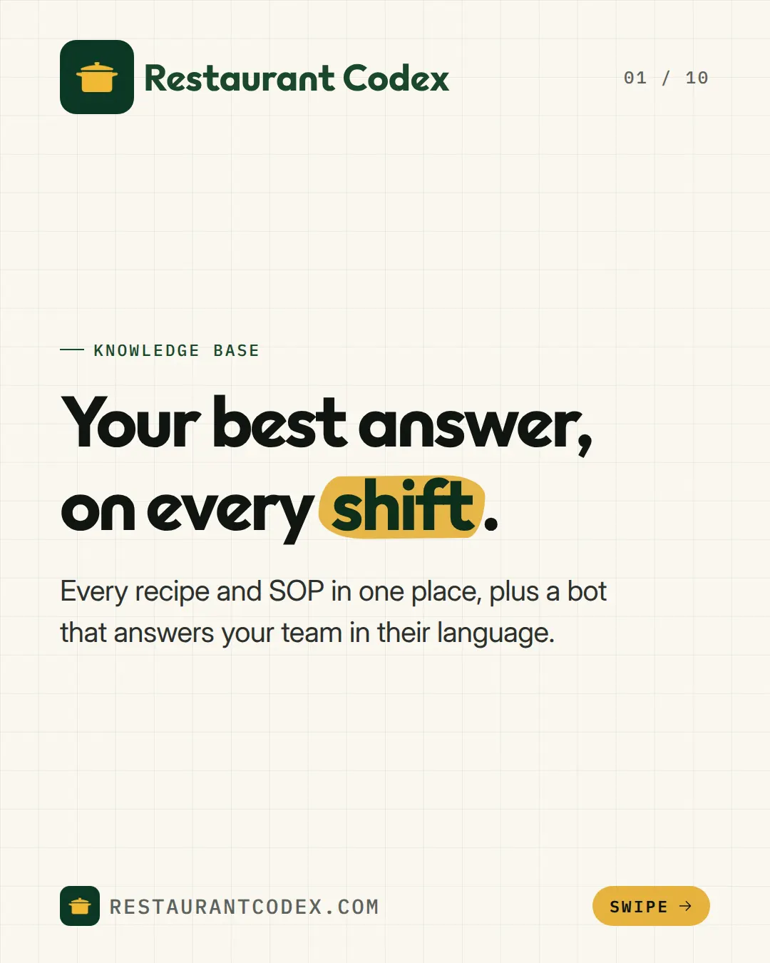Your best answer, on every shift.