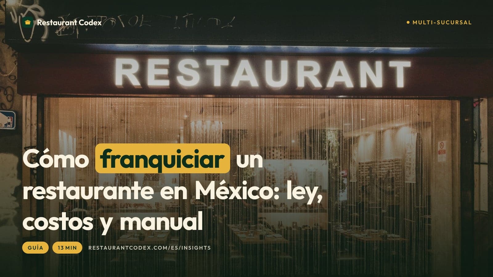 Cómo franquiciar un restaurante en México: ley, costos y manual