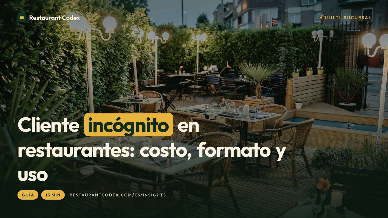 Cliente incógnito en restaurantes: costo, formato y uso