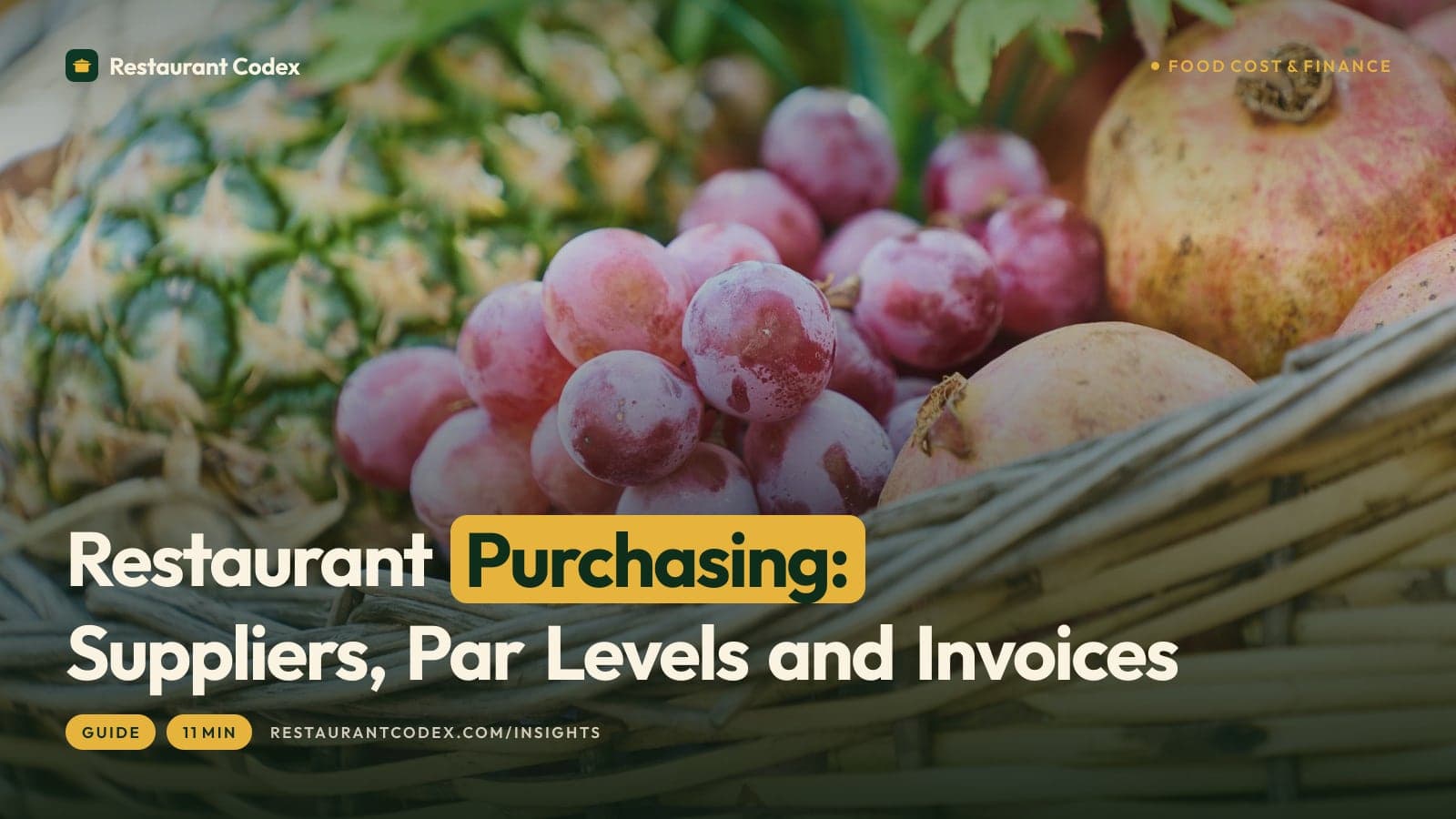 Restaurant Purchasing: Suppliers, Par Levels and Invoices