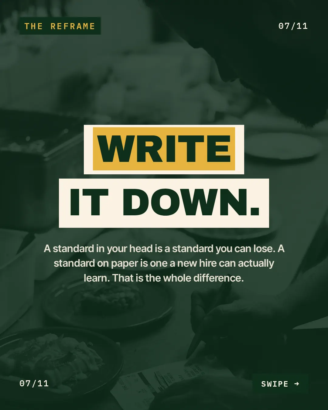 Write it down.