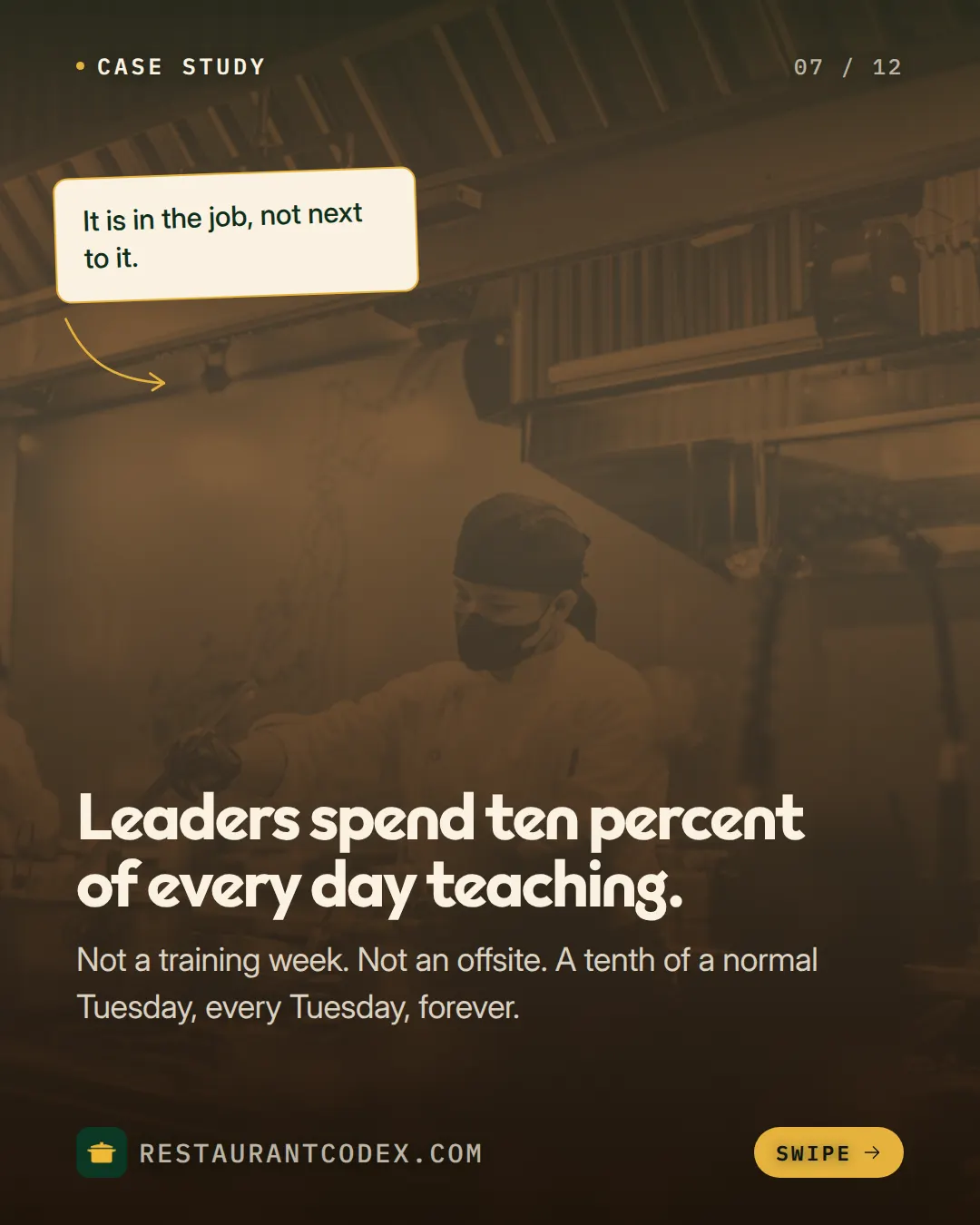 Leaders at Pal's spend ten percent of every day teaching.
