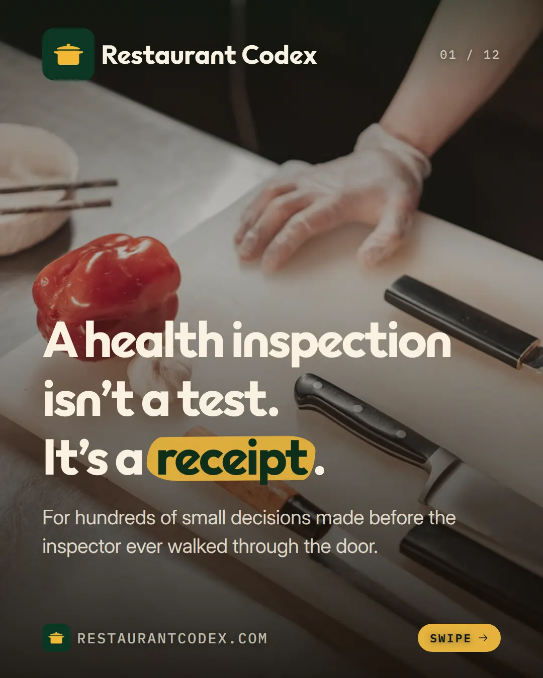 A health inspection isn't a test. It's a receipt.