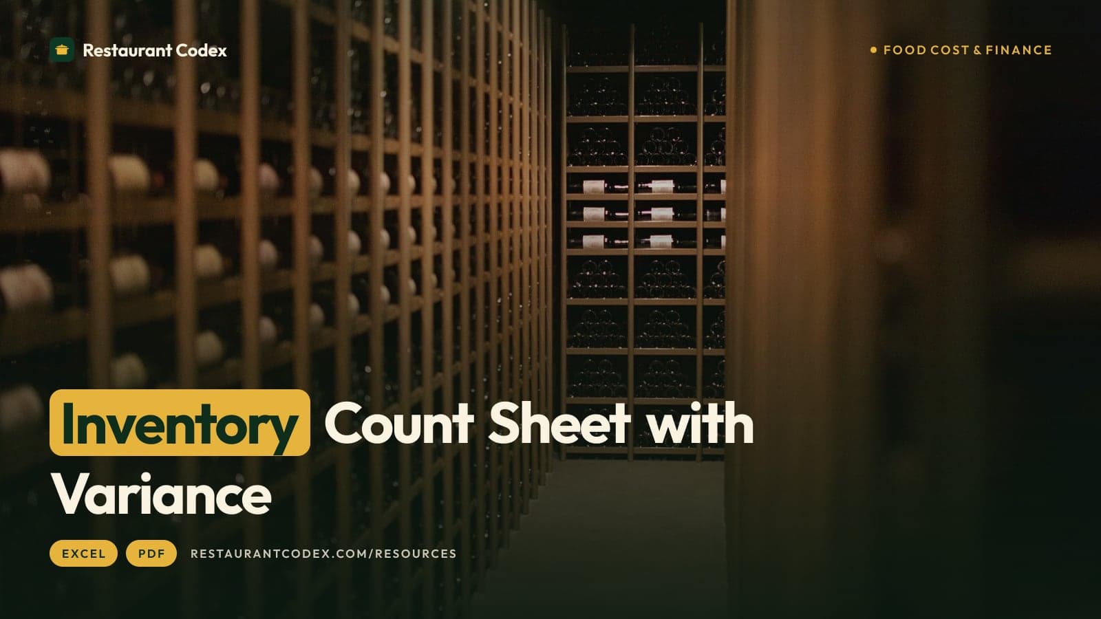 Inventory Count Sheet with Variance