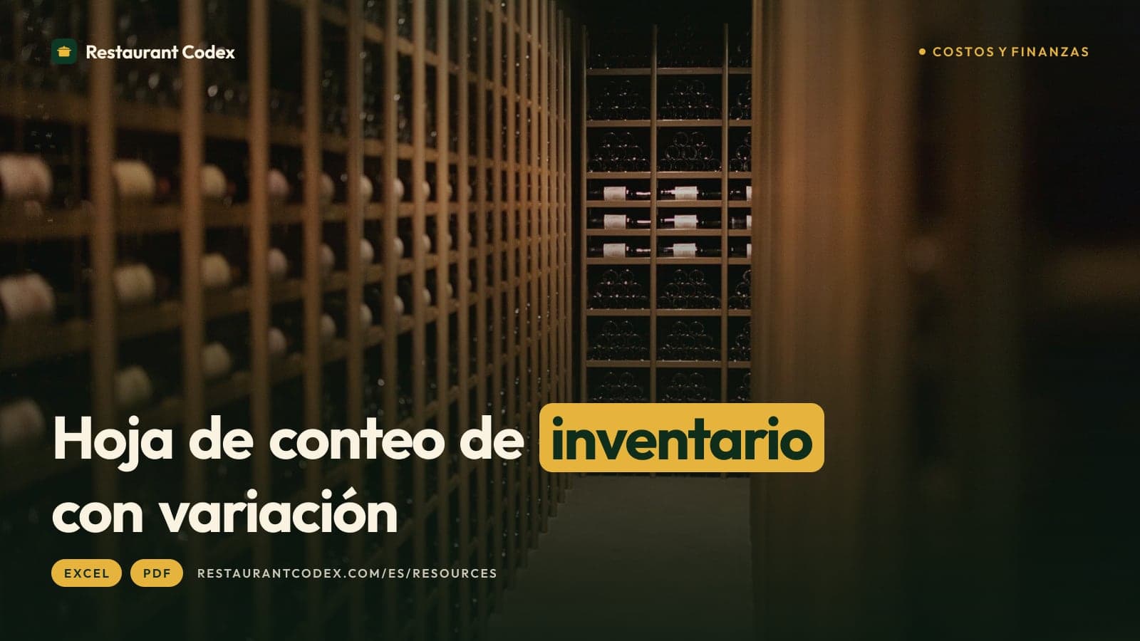 Hoja de conteo de inventario con variación