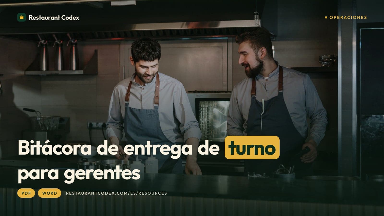 Bitácora de entrega de turno para gerentes