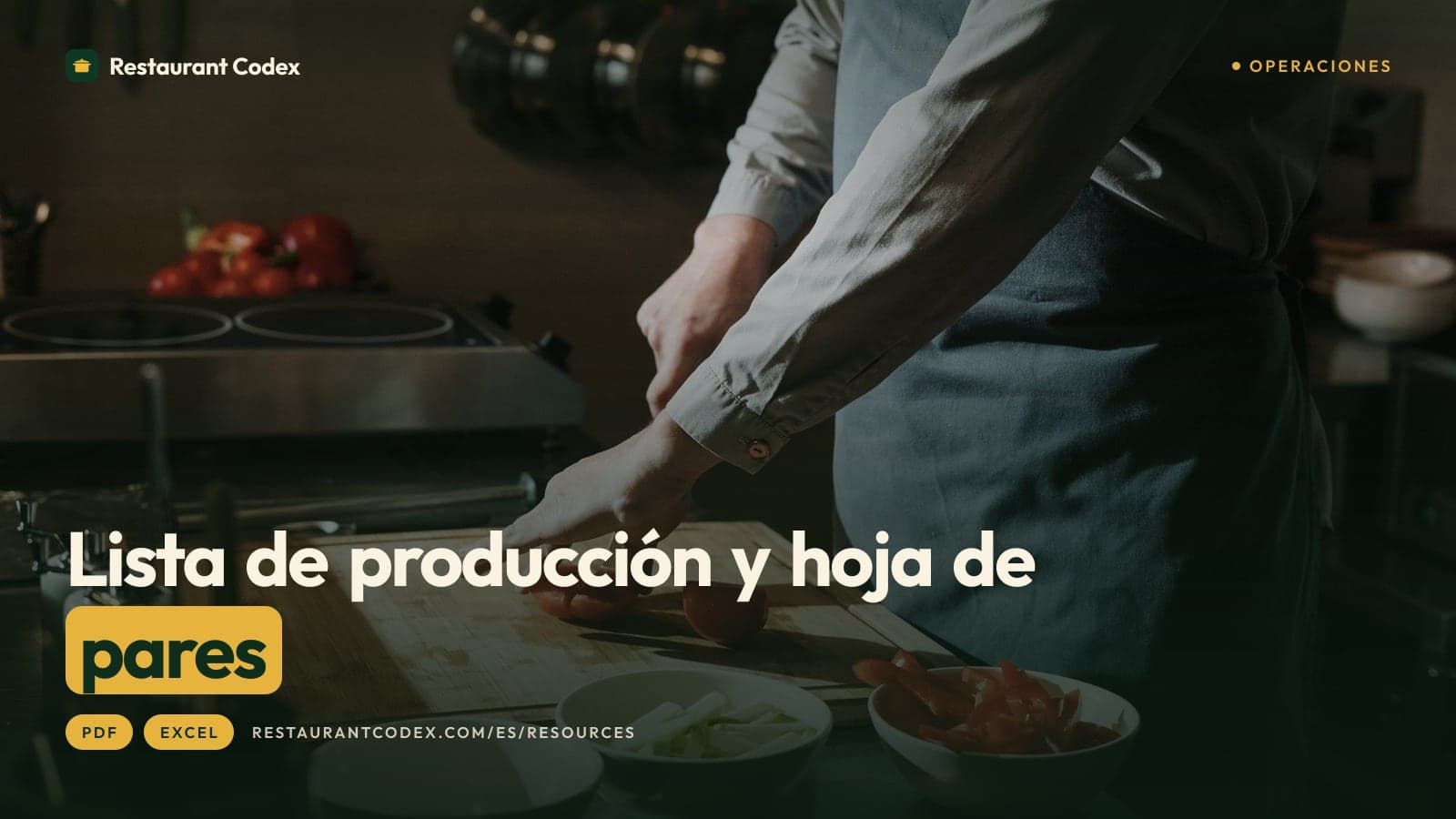 Lista de producción y hoja de pares