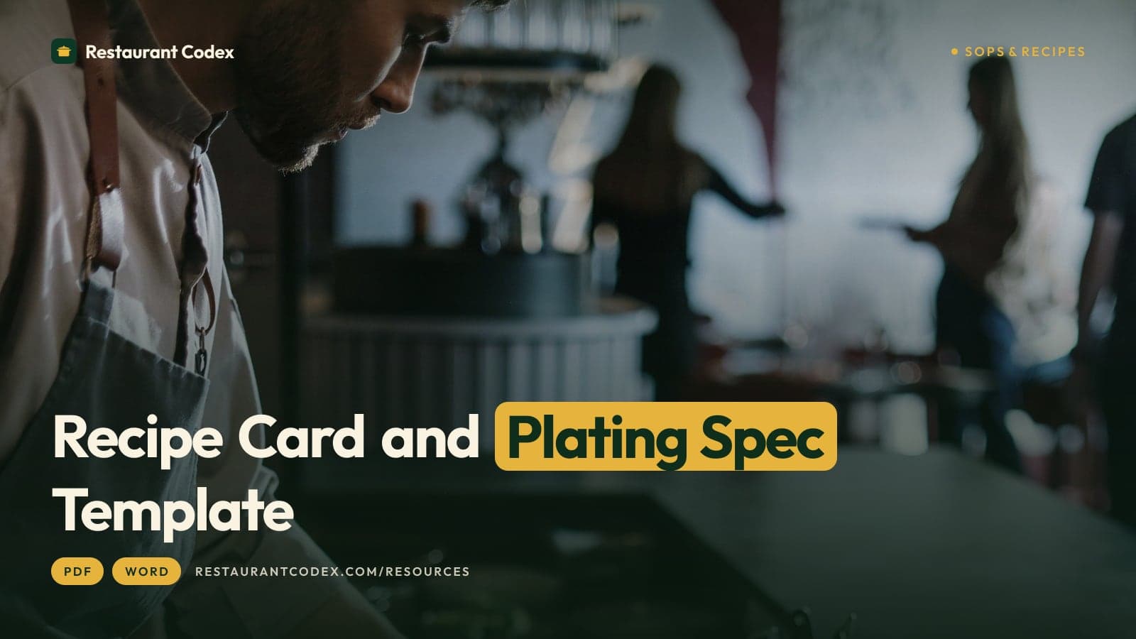 Recipe Card and Plating Spec Template