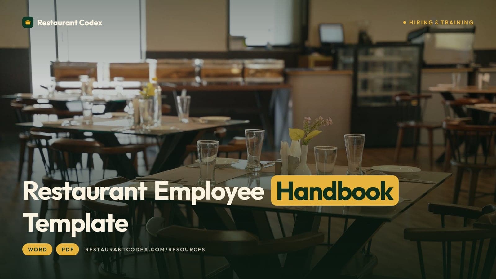 Restaurant Employee Handbook Template