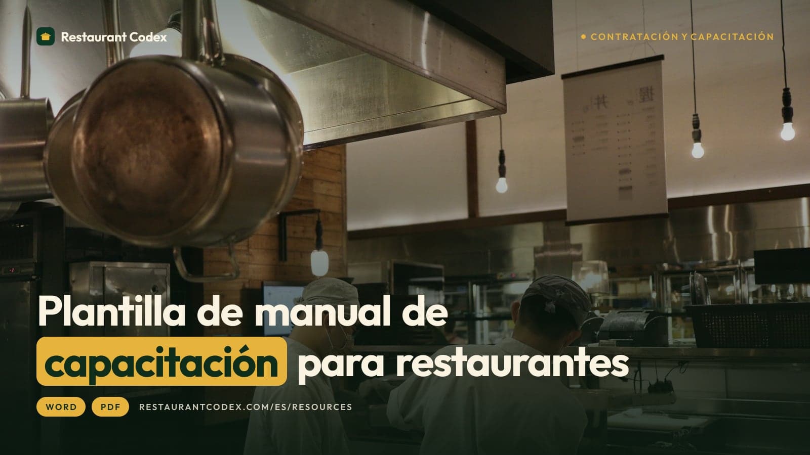 Plantilla de manual de capacitación para restaurantes